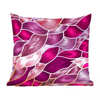 Декоративная подушка MuchoWow Диванная подушка Декоративная подушка для гостиной 60 x 60 см Абстрактный фон с фиолетовым и золотым - Чехол на подушку - Хлопчатобумажная ткань - Декоративные наволочки