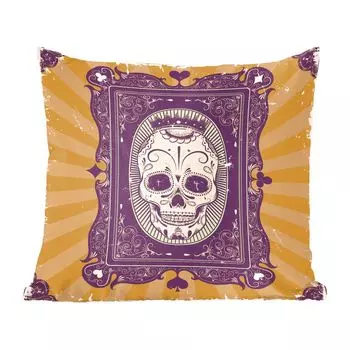 Декоративная подушка MuchoWow, диванная подушка, декоративная подушка для гостиной, 60 х 60 см, впечатляющий контраст игральной карты - чехол на подушку - хлопчатобумажная ткань - декоративные чехлы на подушки