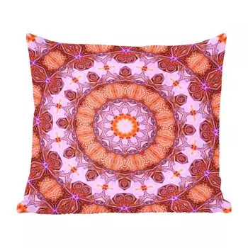 Декоративная подушка MuchoWow, диванная подушка, декоративная подушка для гостиной, 60 х 60 см, калейдоскоп мандалы - чехол на подушку - хлопчатобумажная ткань - декоративные наволочки