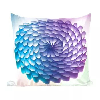 Декоративная подушка MuchoWow, диванная подушка, декоративная подушка для гостиной, 60 х 60 см, геометрия из фиолетовой и синей бумаги - чехол на подушку - хлопчатобумажная ткань - декоративные наволочки