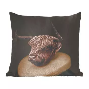 Декоративная подушка MuchoWow Диванная подушка Декоративная подушка для гостиной 60 x 60 см Шотландский горец - Одежда - Искусство - Наволочки - Хлопчатобумажная ткань - Декоративные наволочки, мультиколор