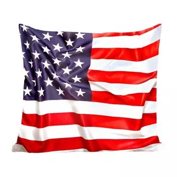 Декоративная подушка MuchoWow, диванная подушка, декоративная подушка для гостиной, 60 х 60 см, крупный план американского флага - чехол на подушку - хлопчатобумажная ткань - декоративные наволочки