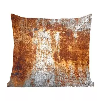 Декоративная подушка MuchoWow, диванная подушка, декоративная подушка для гостиной, 60 х 60 см, железо - старое - ржавое - чехол на подушку - хлопчатобумажная ткань - декоративные наволочки
