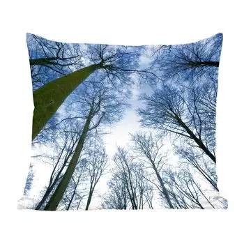 Декоративная подушка MuchoWow диванная подушка для гостиной декоративная подушка 60 x 60 см лес - деревья - небо - чехол на подушку - хлопчатобумажная ткань - декоративные наволочки