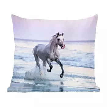 Декоративная подушка MuchoWow диванная подушка для гостиной декоративная подушка 45x45 см лошади - воздух - море - чехлы на подушки - чехлы декоративные - чехлы декоративные