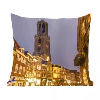 Декоративная подушка MuchoWow диванная подушка для гостиной декоративная подушка 50x50 см Утрехт - вода - свет - чехлы на подушки - украшение - спальня