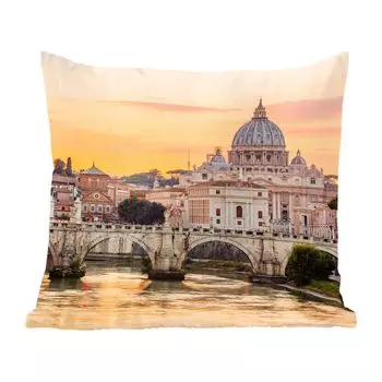 Декоративная подушка MuchoWow диванная подушка для гостиной декоративная подушка 60 x 60 см Италия - Skyline - Рим - чехол на подушку - хлопчатобумажная ткань - декоративные наволочки