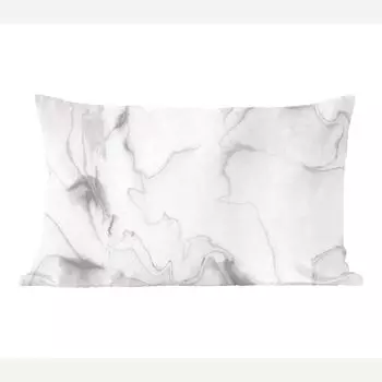 Декоративная подушка MuchoWow диванная подушка для гостиной декоративная подушка 50x30 см мрамор - серый - белый - абстрактный - имитация мрамора - чехлы на диванные подушки - без наполнителя