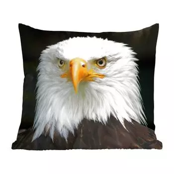 Декоративная подушка MuchoWow диванная подушка для гостиной декоративная подушка 60 x 60 см орел - черный - белый - чехол на подушку - хлопчатобумажная ткань - декоративные чехлы на подушки
