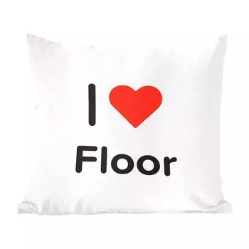 Декоративная подушка MuchoWow диванная подушка для гостиной декоративная подушка 60х60 см I love - пол - для девочек - чехол на подушку - хлопчатобумажная ткань - декоративные наволочки