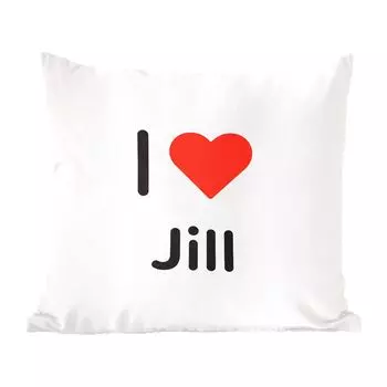 Декоративная подушка MuchoWow, диванная подушка для гостиной, декоративная подушка 50 x 50 см I love - Jill - Girl - Чехлы на подушки - украшение - спальня