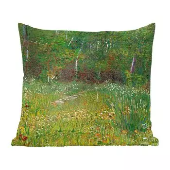 Декоративная подушка MuchoWow, диванная подушка для гостиной, декоративная подушка 60 x 60 см Аньер - Винсент Ван Гог - чехол на подушку - хлопчатобумажная ткань - декоративные чехлы на подушки