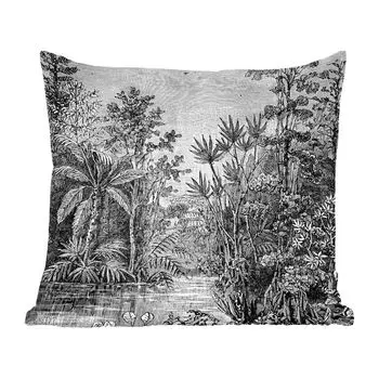 Декоративная подушка MuchoWow диванная подушка для гостиной декоративная подушка 60 x 60 см дизайн - природа - вода - растения - чехол на подушку - хлопчатобумажная ткань - декоративные чехлы на подушки