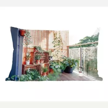 Декоративная подушка MuchoWow диванная подушка для гостиной декоративная подушка 50х30 см растения в шкафу - чехлы на диванные подушки - без наполнителя