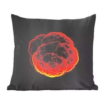 Декоративная подушка MuchoWow диванная подушка для гостиной декоративная подушка 50 x 50 см круг - красный - облако - чехлы на подушки - украшение - спальня