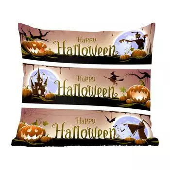 Декоративная подушка MuchoWow диванная подушка для гостиной декоративная подушка 60x60 см Иллюстрация Хэллоуина из трех частей - чехол на подушку - хлопчатобумажная ткань - декоративные наволочки, мультиколор