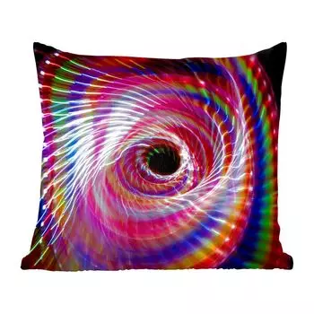 Декоративная подушка MuchoWow, диванная подушка для гостиной, декоративная подушка 40 x 40 см, разноцветный вихрь - чехлы для диванных подушек - без наполнителя