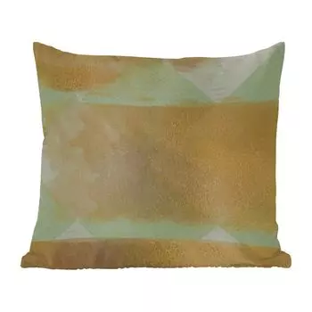 Декоративная подушка MuchoWow диванная подушка для гостиной декоративная подушка 60 x 60 см узор - золото - квадрат - чехол на подушку - хлопчатобумажная ткань - декоративные наволочки