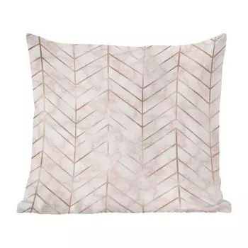 Декоративная подушка MuchoWow диванная подушка для гостиной декоративная подушка 60 x 60 см узор - люкс - розовый - бронза - чехол на подушку - хлопчатобумажная ткань - декоративные чехлы на подушки