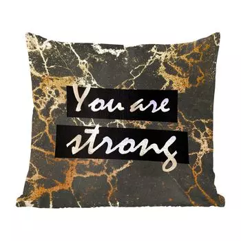 Декоративная подушка MuchoWow диванная подушка для гостиной декоративная подушка 40х40 см цитата - мотивация - золото - мрамор - чехлы на диванные подушки - без наполнителя