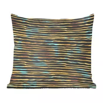 Декоративная подушка MuchoWow диванная подушка для гостиной декоративная подушка 40x40 см с узором - золотой - черный - чехлы на диванные подушки - без наполнителя, мультиколор