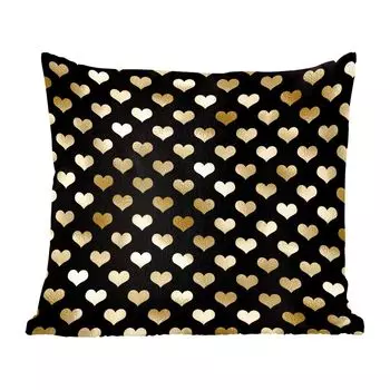 Декоративная подушка MuchoWow диванная подушка для гостиной декоративная подушка 60 x 60 см узор - сердце - золото - чехол на подушку - хлопчатобумажная ткань - декоративные наволочки