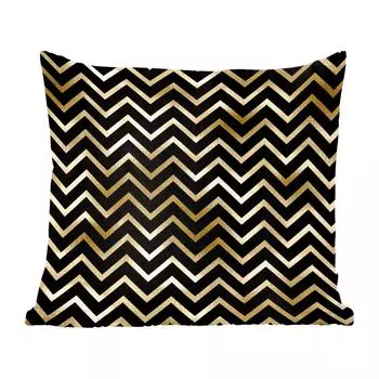 Декоративная подушка MuchoWow диванная подушка для гостиной декоративная подушка 50 x 50 см узор - линия - золото - чехлы на подушки - украшение - спальня