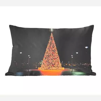Декоративная подушка MuchoWow диванная подушка для гостиной декоративная подушка 60 x 40 см Гигантская рождественская елка в США - чехлы для подушек - декоративные чехлы для подушек - декоративные чехлы для подушек