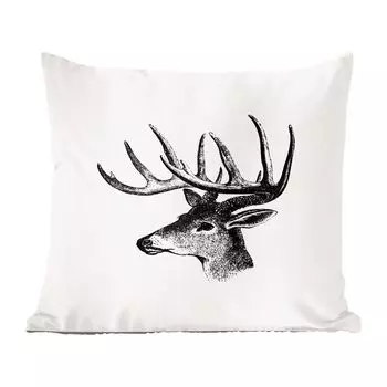 Декоративная подушка MuchoWow диванная подушка для гостиной декоративная подушка 60 x 60 см ретро - олени - животные - чехол на подушку - хлопчатобумажная ткань - декоративные наволочки