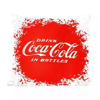 Декоративная подушка MuchoWow - диванная подушка для гостиной - декоративная подушка - 60x60 см - Coca Cola - винтаж - красный - чехол на подушку - хлопчатобумажная ткань - декоративные наволочки