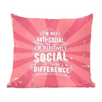 Декоративная подушка MuchoWow диванная подушка для гостиной декоративная подушка 60 x 60 см винтаж - дизайн - текст - чехол на подушку - хлопчатобумажная ткань - декоративные чехлы на подушки, мультиколор