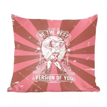 Декоративная подушка MuchoWow диванная подушка для гостиной декоративная подушка 60 x 60 см винтаж - женский - спорт - чехол на подушку - хлопчатобумажная ткань - декоративные наволочки