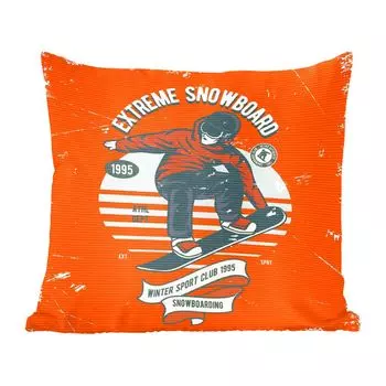 Декоративная подушка MuchoWow диванная подушка для гостиной декоративная подушка 60 x 60 см сноуборд - одежда - зима - ретро - чехол на подушку - хлопчатобумажная ткань - декоративные чехлы на подушки