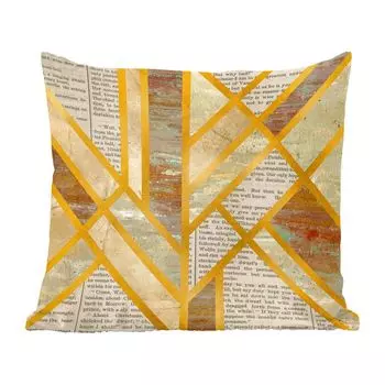 Декоративная подушка MuchoWow, диванная подушка для гостиной, декоративная подушка 60 x 60 см, винтаж - мрамор - золото - чехол на подушку - хлопчатобумажная ткань - декоративные наволочки