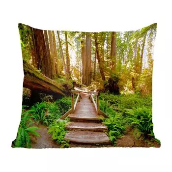 Декоративная подушка MuchoWow диванная подушка для гостиной декоративная подушка 60 x 60 см джунгли - природа - лестница - деревья - чехол на подушку - хлопчатобумажная ткань - декоративные наволочки