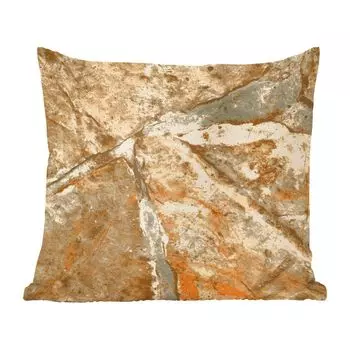 Декоративная подушка MuchoWow, диванная подушка для гостиной, декоративная подушка 40x40 см, структура из старого камня - чехлы на диванные подушки - без наполнителя