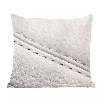 Декоративная подушка MuchoWow, диванная подушка для гостиной, декоративная подушка 60 x 60 см, фон из белой кожи - чехол на подушку - хлопчатобумажная ткань - декоративные чехлы на подушки