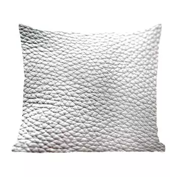 Декоративная подушка MuchoWow, диванная подушка для гостиной, декоративная подушка 60 x 60 см, фон из серой кожи - чехол на подушку - хлопчатобумажная ткань - декоративные наволочки