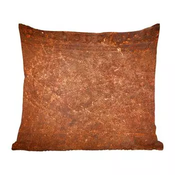 Декоративная подушка MuchoWow диванная подушка для гостиной декоративная подушка 40х40 см кожа - текстура - коричневый - оранжевый - чехлы на диванные подушки - без наполнителя
