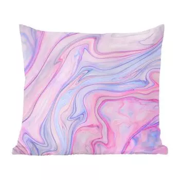 Декоративная подушка MuchoWow диванная подушка для гостиной декоративная подушка 60 x 60 см мрамор - цвета - пастель - чехол на подушку - хлопчатобумажная ткань - декоративные чехлы на подушки