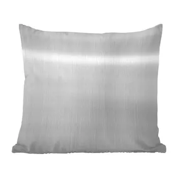 Декоративная подушка MuchoWow диванная подушка для гостиной декоративная подушка 60 x 60 см металлический принт - серебристый - серый - чехол на подушку - хлопчатобумажная ткань - декоративные чехлы на подушки