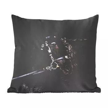 Декоративная подушка MuchoWow диванная подушка для гостиной декоративная подушка 50 x 50 см лошадь - недоуздок - грива - чехлы на подушки - украшение - спальня