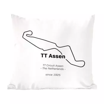 Декоративная подушка MuchoWow диванная подушка для гостиной декоративная подушка 45x45 см TT Assen - Нидерланды - схема - чехлы для подушек - чехлы для декоративных подушек - чехлы для декоративных подушек