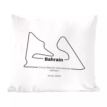 Декоративная подушка MuchoWow диванная подушка для гостиной декоративная подушка 40x40 см Бахрейн - Формула 1 - гоночная трасса - чехлы на диванные подушки - без наполнителя