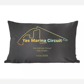 Декоративная подушка MuchoWow диванная подушка для гостиной декоративная подушка 50x30 см Абу-Даби - Формула 1 - гоночная трасса - чехлы на диванные подушки - без наполнителя