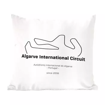 Декоративная подушка MuchoWow диванная подушка для гостиной декоративная подушка 45x45 см Формула 1 - гоночная трасса Портимао - чехлы для подушек - декоративные чехлы для подушек - декоративные чехлы для подушек