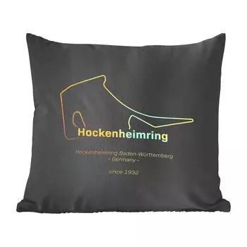 Декоративная подушка MuchoWow диванная подушка для гостиной декоративная подушка 40x40 см Германия - Формула 1 - гоночная трасса - чехлы на диванные подушки - без наполнителя