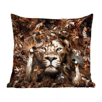 Декоративная подушка MuchoWow диванная подушка для гостиной декоративная подушка 60 x 60 см животные - бабочки - птицы - чехол на подушку - хлопчатобумажная ткань - декоративные наволочки