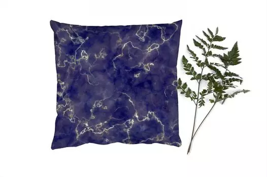 Декоративная подушка MuchoWow диванная подушка для гостиной декоративная подушка 40 x 40 см мрамор - золотой агат - чехлы на диванные подушки - без наполнителя