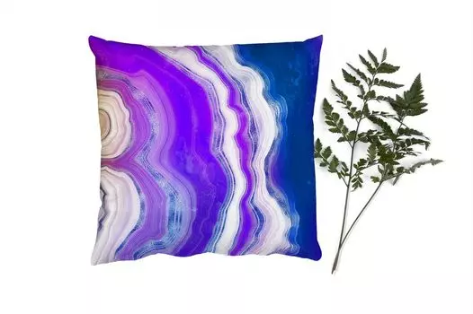 Декоративная подушка MuchoWow диванная подушка для гостиной декоративная подушка 50 x 50 см неон - агат - смесь драгоценных камней - чехлы на подушки - украшение - спальня